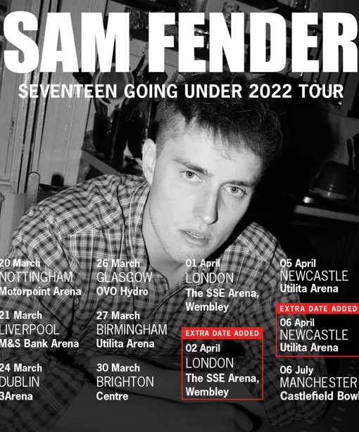 Seventeen Going Under UK Tour 2022 90mm x 60mm Sam Fender Fridge Magnet
