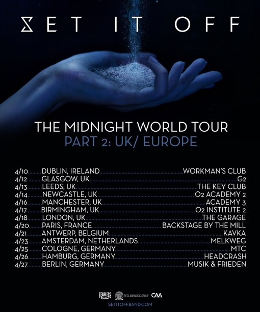 Set It Off - The Midnight World Tour - 17 April 2019 - O2 Institute -  Event/Gig details & tickets