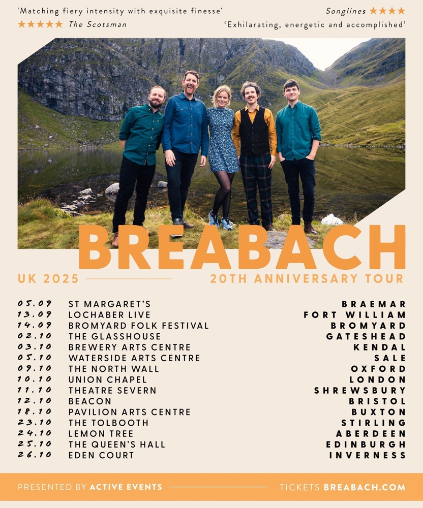 Event on 10 October 2025 - Breabach @ Doors Open: 19:00