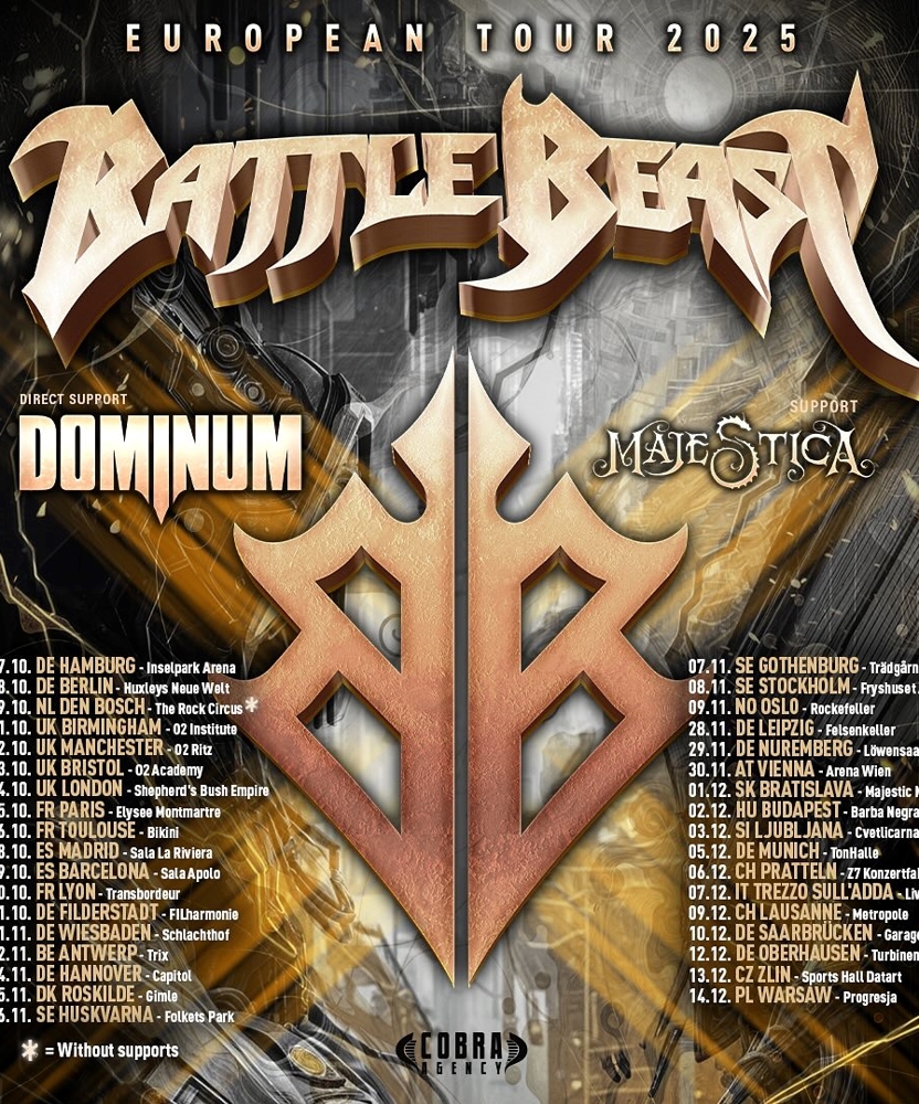 Event on 01 November 2025 - Battle Beast @ Doors Open: 19:00