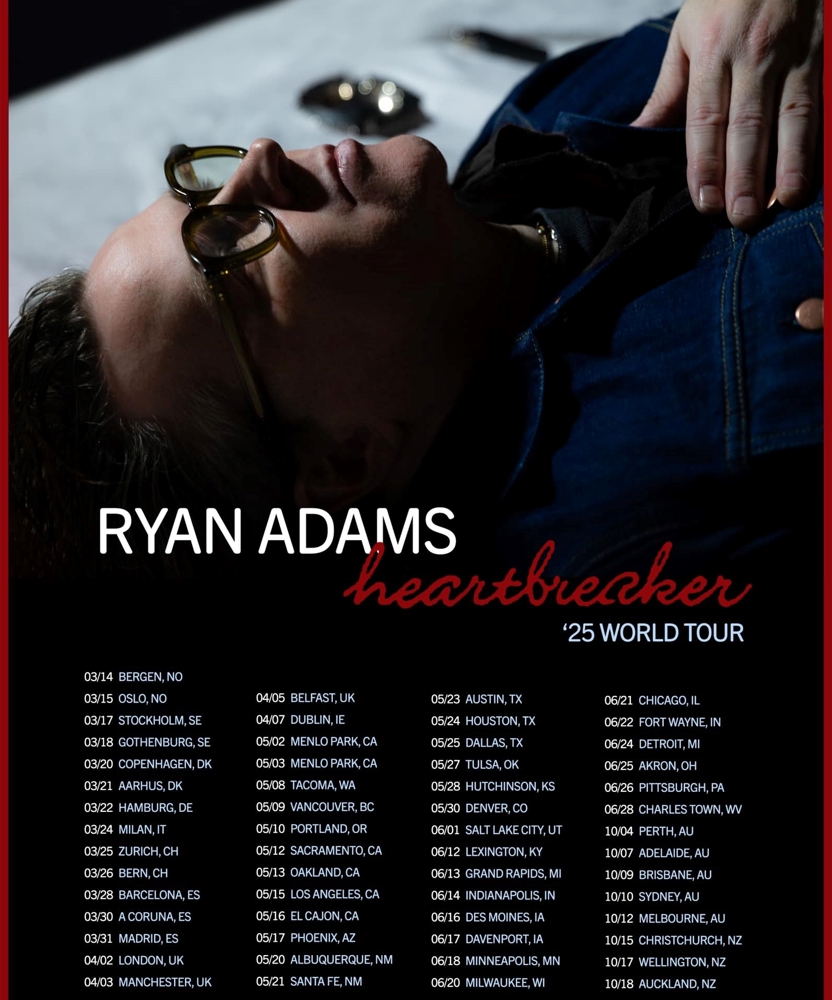 Event on 10 October 2025 - Ryan Adams @ Doors Open: 19:00