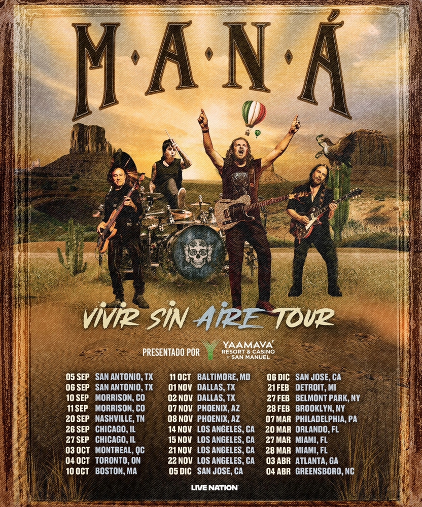 Event on 05 September 2025 - Maná @ Doors Open: 19:00