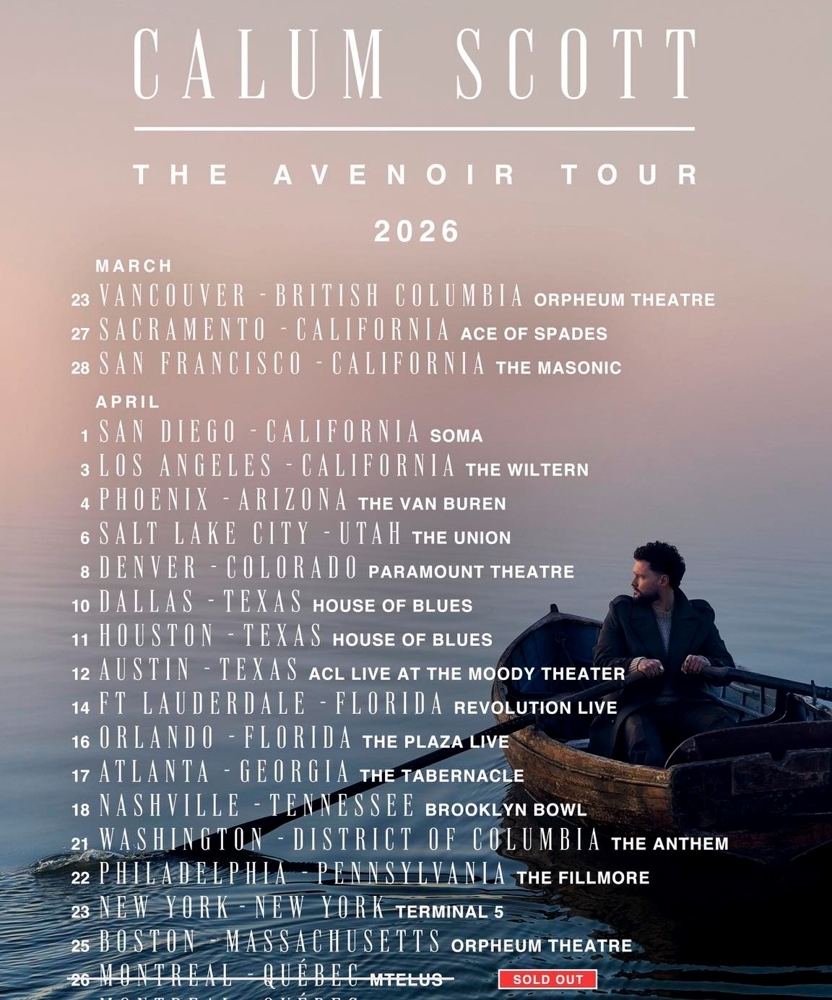 Event on 03 May 2026 - Calum Scott @ Doors Open: 19:00