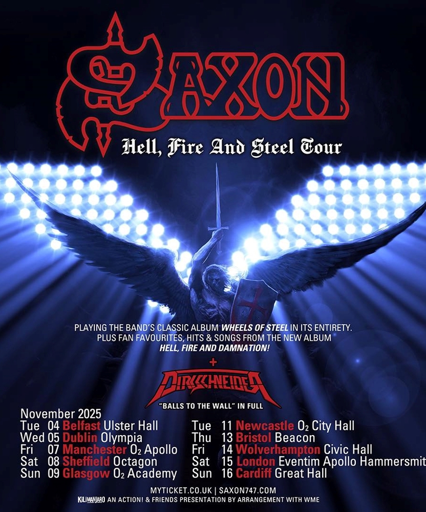 Event on 11 November 2025 - Saxon @ Doors Open: 19:00