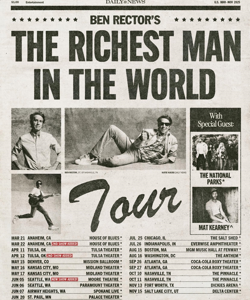 Ben Rector - The Richest Man In The World Tour | Event