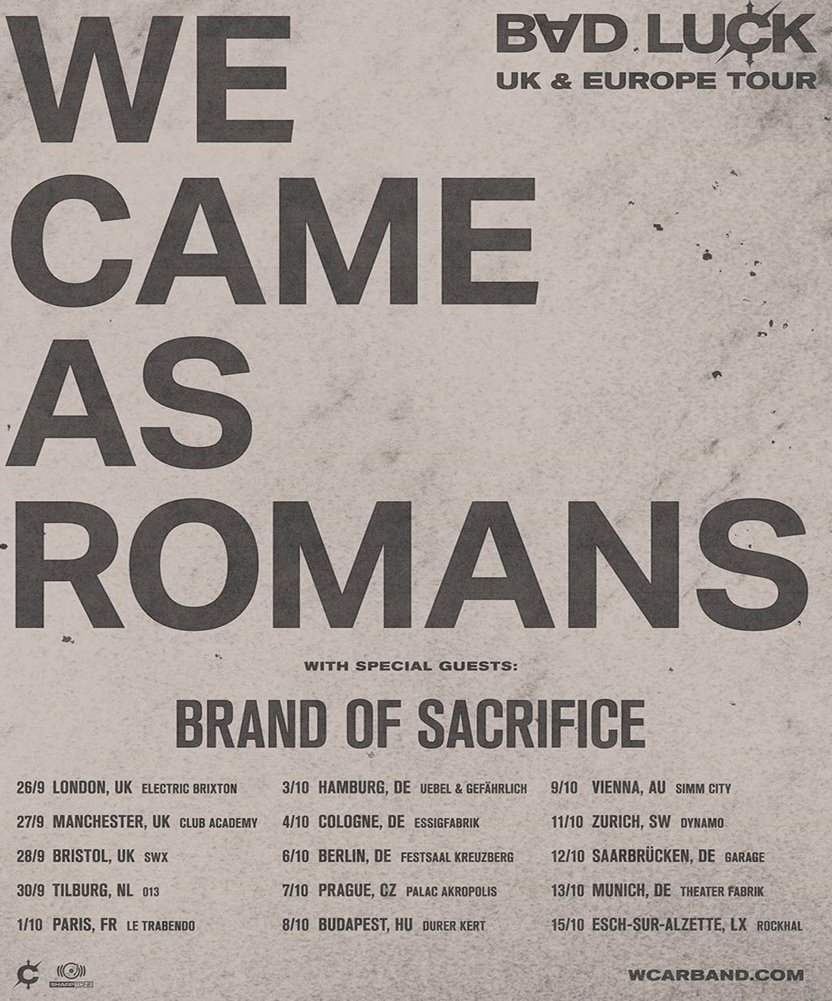 Event on 01 October 2025 - We Came As Romans @ Doors Open: 19:00