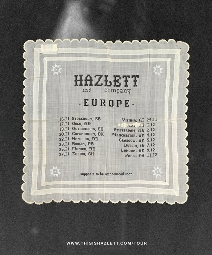 Event on 09 December 2025 - Hazlett @ Doors Open: 19:00