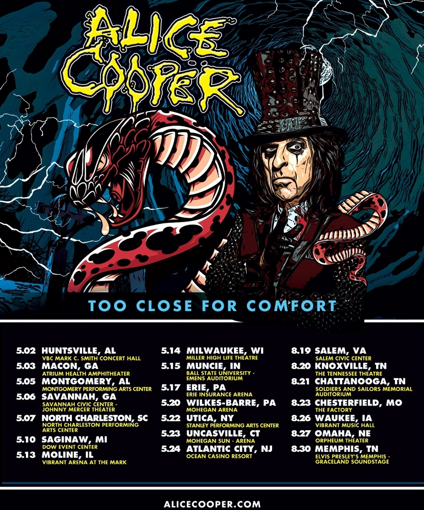 Alice Cooper - Too Close For Comfort Tour 2025 | Event