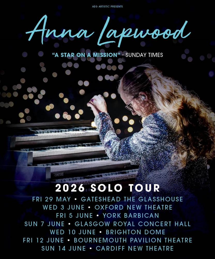 Anna Lapwood 2026 Solo Tour 07 June 2026 Glasgow Royal Concert Dn9w 