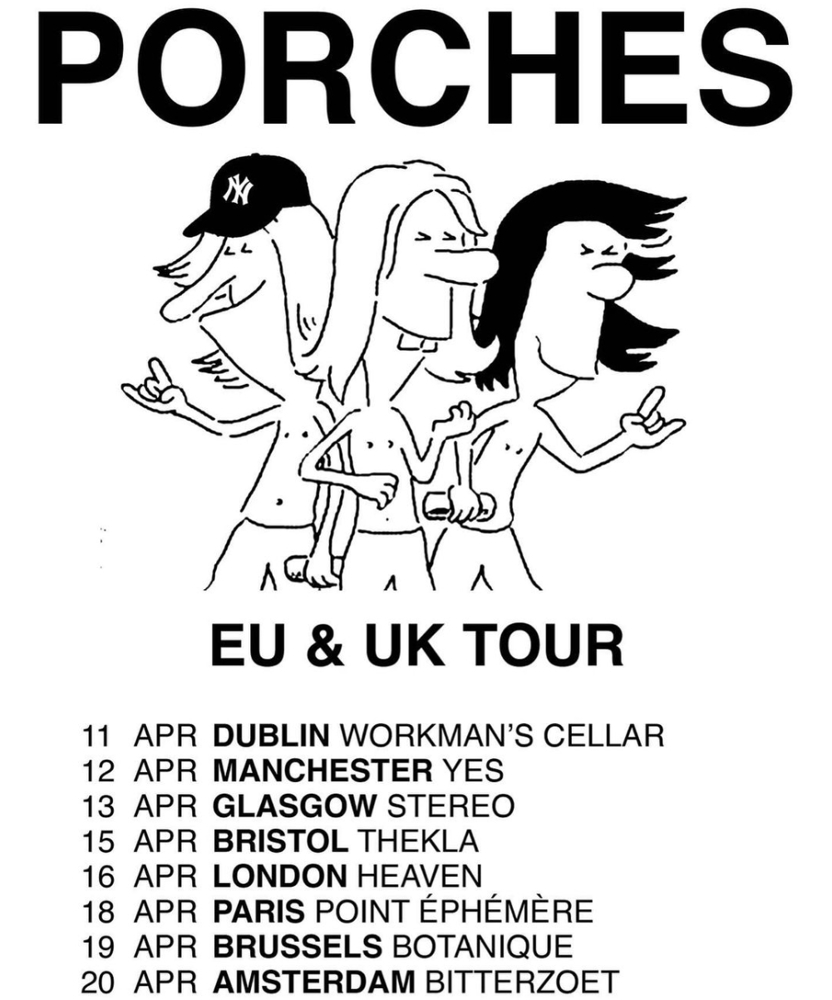 Porches eu uk tour 2025 15 april 2025 thekla event gig